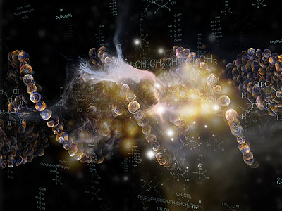 化学文摘社开发渲染螺旋粒子元素基因运动纽带实验室物质图片