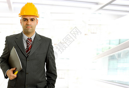 工程师检查员安全帽头盔领班领导承包商男性商业技术员办公室工人高清图片素材