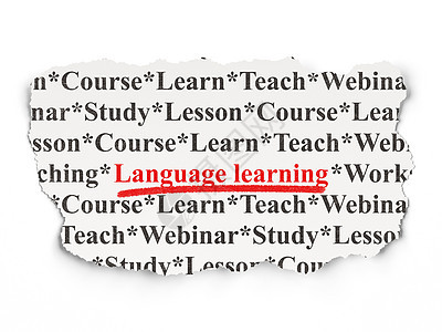教育概念 以书面背景语言进行语言学习图片