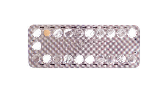 避孕治疗概念     只剩下一个药丸图片