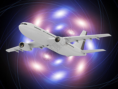 白色客机飞机升空高度衬垫圆圈旅行翅膀漩涡活力乘客天空航空飞行背景图片