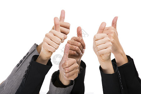 缩略图向上协议手势团体商业创新拇指合作喜悦成就白色图片