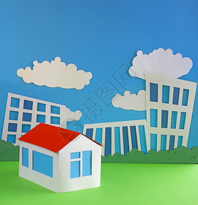 纸屋小屋插图房子建筑投资卡通片天空窗户大厦财产图片