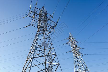 高压电压电线工业线条金属力量电气天空电缆网格传播技术图片