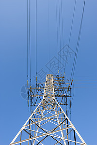 高压电压电线网格活力电缆金属工业天空力量电气传播技术图片