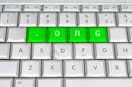 互联网顶层域名 org拼写在金属键盘上图片