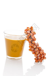 海角果汁排毒沙棘玻璃液体橙子黄刺水果鼠李饮料浆果背景图片