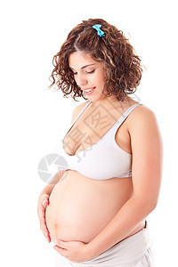 美丽的孕妇 展示她良好的体型肚子产妇生活父母尺寸腹部身体妈妈分娩女性图片