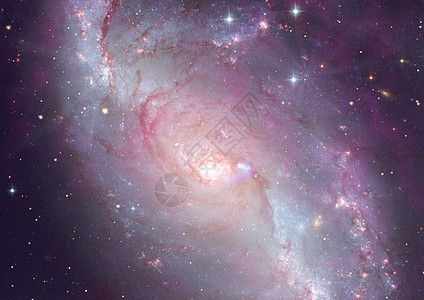 遥远的螺旋星系火花辉光天空行星星星微光辉煌星云光环紫色图片