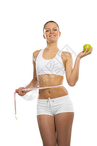 腰部的年轻运动女性女士健身房女孩橘皮组织饮食训练营养腰围皮肤图片