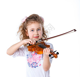 女童小小提琴家天赋学习音乐小提琴音乐家乐趣童年艺术音乐会白色图片