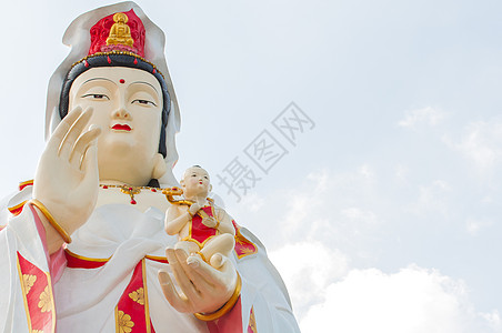 关燕佛像宗教雕塑怜悯祷告艺术信仰冥想上帝孩子传统图片