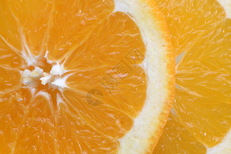 新鲜的多汁橙果味白色宏观橙子食物饮食黄色水果热带果汁图片