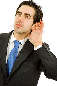 听询听力商务男人头发工作室管理人员商业工人成功沉思图片