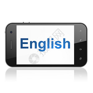 教育概念 智能手机英语教学图片