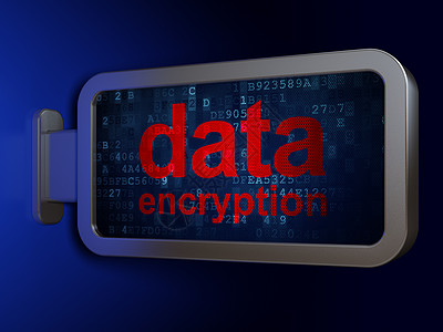 广告牌背景上的安全概念数据加密犯罪技术账单网络蓝色木板别针海报展示灯箱图片