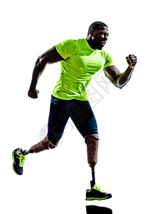 用假腿跑跑跑的跑步者 义肢图片