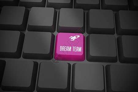 用紫色键盘黑键盘的梦幻团队图片