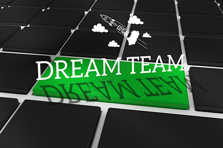 梦想团队与带绿键的黑键盘对打图片