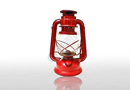 明亮的红灯笼传统石蜡金属工具移植性红色玻璃灯笼地球煤油图片