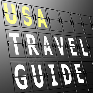 美国机场展示美国旅行指南图片