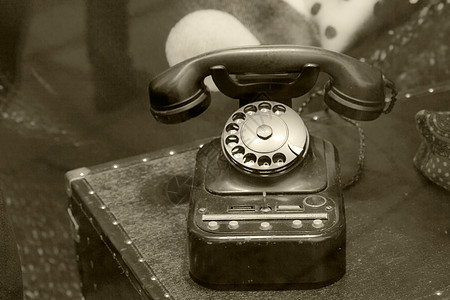 古董博物馆电话仪器数字便利速度化合物乡愁摇篮细绳图片
