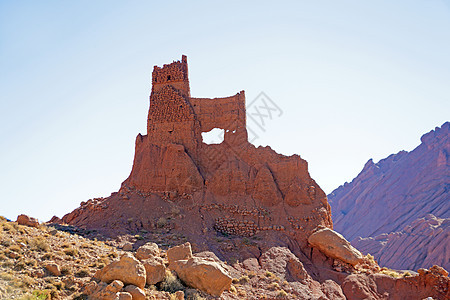 摩洛哥靠近阿特拉斯山的Kasbah图片
