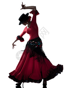 跳舞舞蹈舞女伴的双周钟背光红色文化女士旅行阴影舞者图片