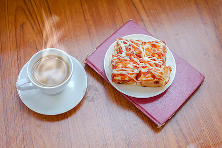 披萨加热咖啡图片