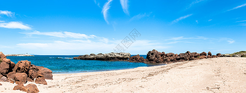 云澜湾沙地尼亚海滩晴天太阳蓝色天空阳光热带海景天堂场景旅游背景