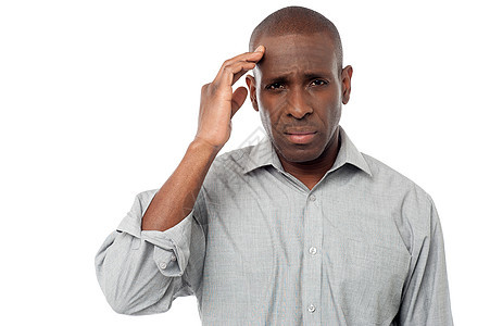 患有头痛的中年男子愤怒卫生情感保健冒充工作室失败压力服装图片