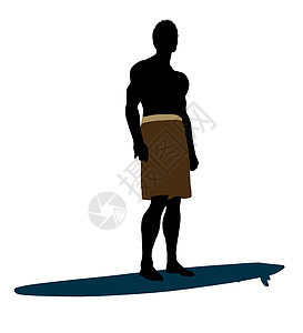 非裔美国人冲浪者说明女性冲浪板剪影男性运动游泳衣插图冲浪男人比基尼背景图片