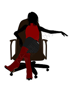 女音乐家坐在主席的座椅上说明Silhouette作曲家会话播放器插图女孩歌手玩家天后剪影演员乐器图片