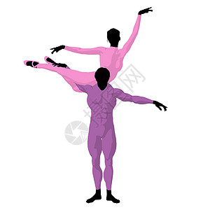 Ballet 双芭蕾舞团夫妻剪影库存女士文艺平衡脚尖艺术家戏剧演出图片