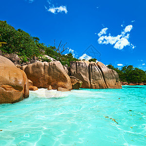 塞舌尔美美海滩假期享受热带闲暇冲浪休闲石头岩石花岗岩水晶图片