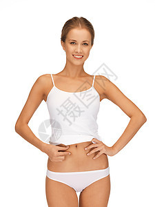 粘缩概念女性腹肌橘皮女孩内衣臀部卫生重量肚子损失图片