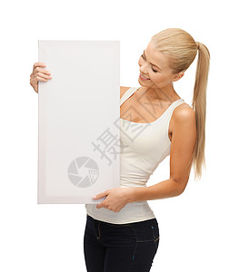 白白板妇女空白女性床单女孩绘画广告木板盘子白色学生图片