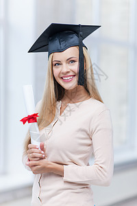 持有证书的毕业上限学生人数流苏木板大学学校帽子学习女孩教育女士学位图片