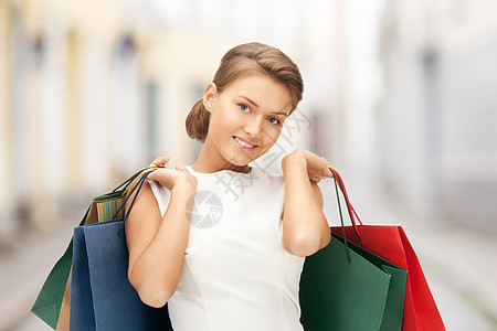 妇女用Ctyy式购物袋魅力顾客销售女孩礼物游客女士店铺女性城市图片