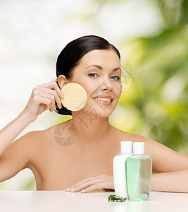 以海绵为笑女护理女士洗剂温泉清洁擦洗皮肤卫生奶油生态图片