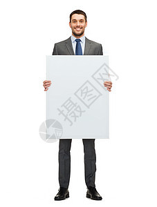 带着空白白板的笑着微笑的商务人士拉丁广告经理教育人士成人管理人员办公室商务男性图片