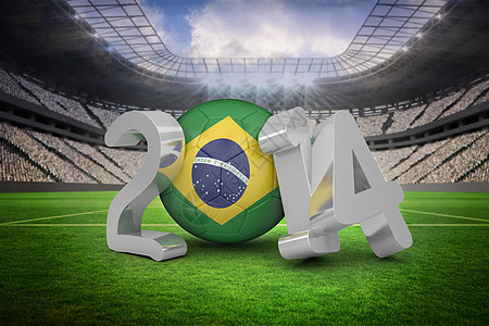 2014年巴西世界杯计算机白色扇子全球运动人群绘图体育场插图锦标赛背景图片
