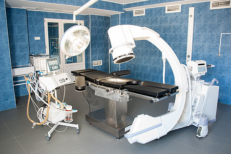 医院手术室内手术台扫描卫生诊所科学器材技术血管扫描机核磁共振图片