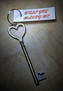 你愿意嫁给我吗心形结婚婚礼热情标签钥匙婚姻金子图片