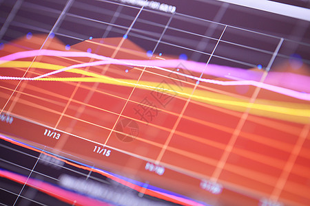 财务图表报告全球软件蓝色数字技术烛台股票单线交易图片