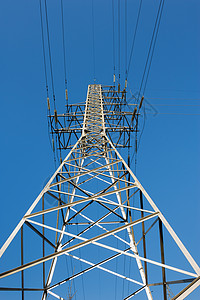 高压电压电线技术活力线条电缆电气传播网格力量工业金属图片