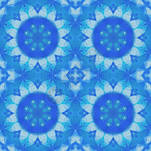 织物上无缝的花纹绘画蓝色纺织品手工手绘染料植物艺术品植物群印迹圆圈图片