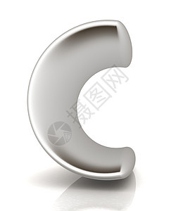 3D Metall 字母“ C”图片