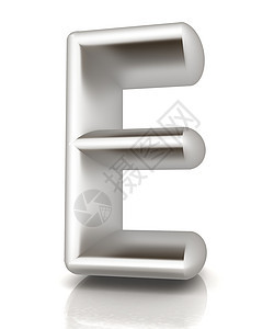 3D Metall 字母“ E”图片