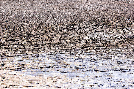 泰国农村地区土地的裂口 泰国农村危机生活气候水分黏土地球地形公园小雨材料图片